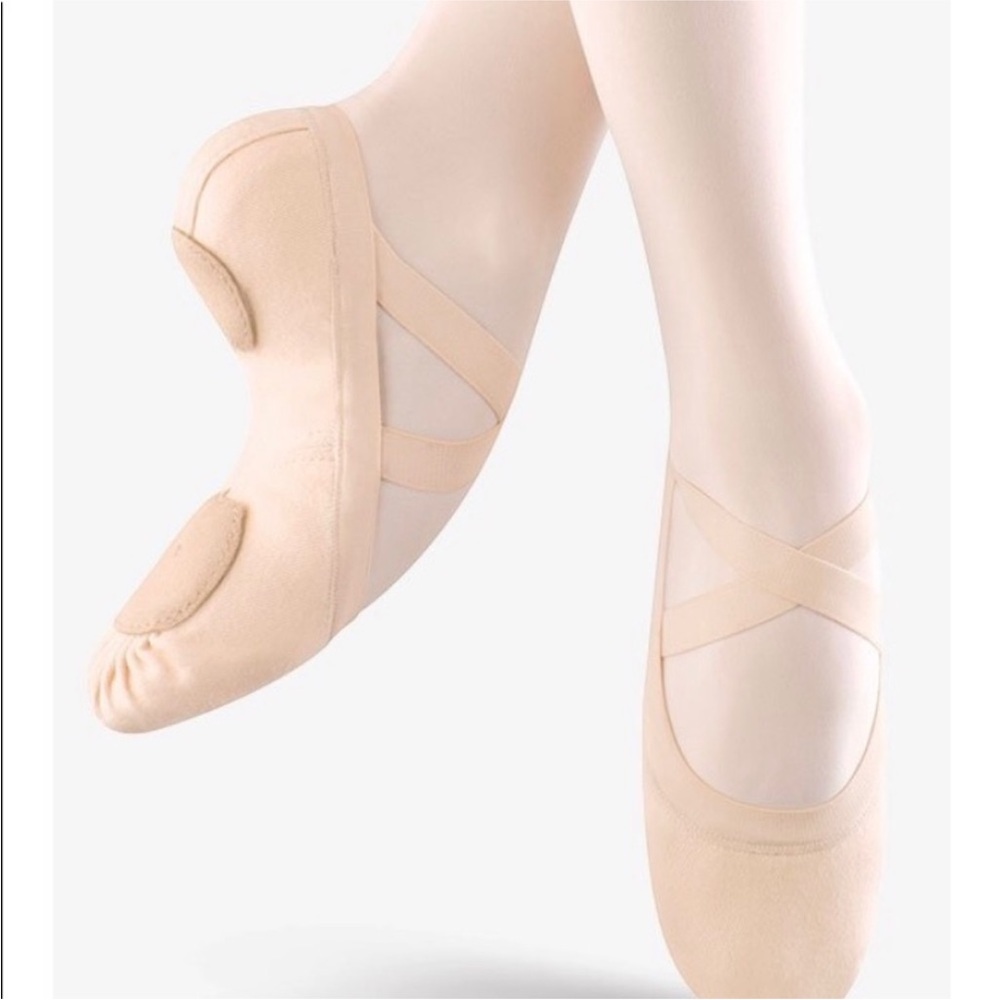 NEW Bloch Synchrony Split Sole Pink Canvas Ballet Shoes Size 5B